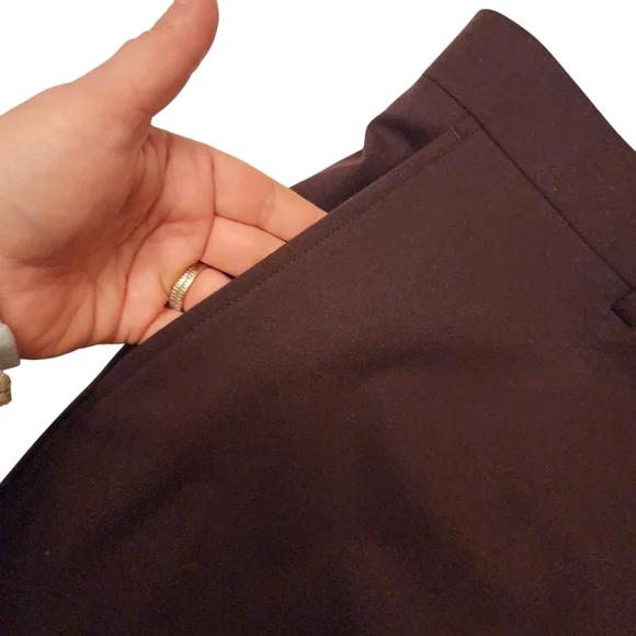 Nordstrom Mens Trim Fit 4 Way Stretch Burgundy Royal Dress Pants 38 NWT